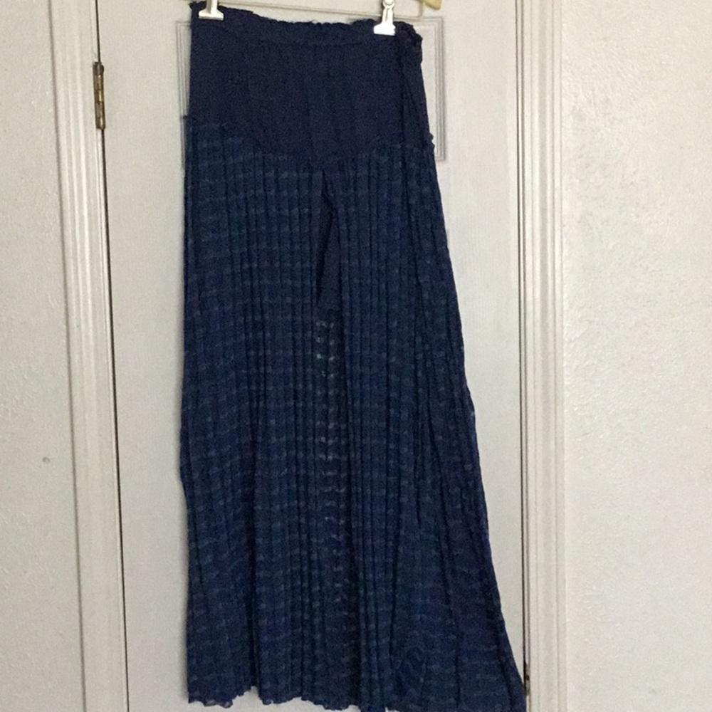 Free People BEACH BLUE HI LOW SKIRT